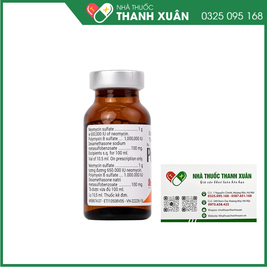 Polydexa thuốc nhỏ tai điều trị viêm tai ngoài do nhiễm khuẩn